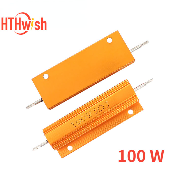 1PC RX24 100W Aluminum Power Metal Shell Case Wirewound Resistor 1 2 3 ...