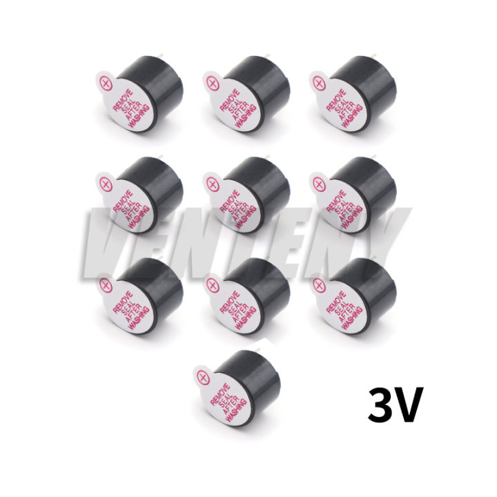 10PCS 3V 5V 12V 12 x 9.5MM Active Buzzer Magnetic Long Continous Beep Tone