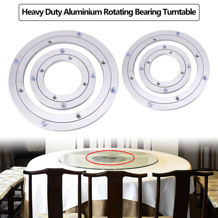 1Pc Heavy Duty Aluminium Alloy Rotating Bearing Plate Turntable Round Dining Table Bearings Swivel Plate 4in/6in/8in/10in