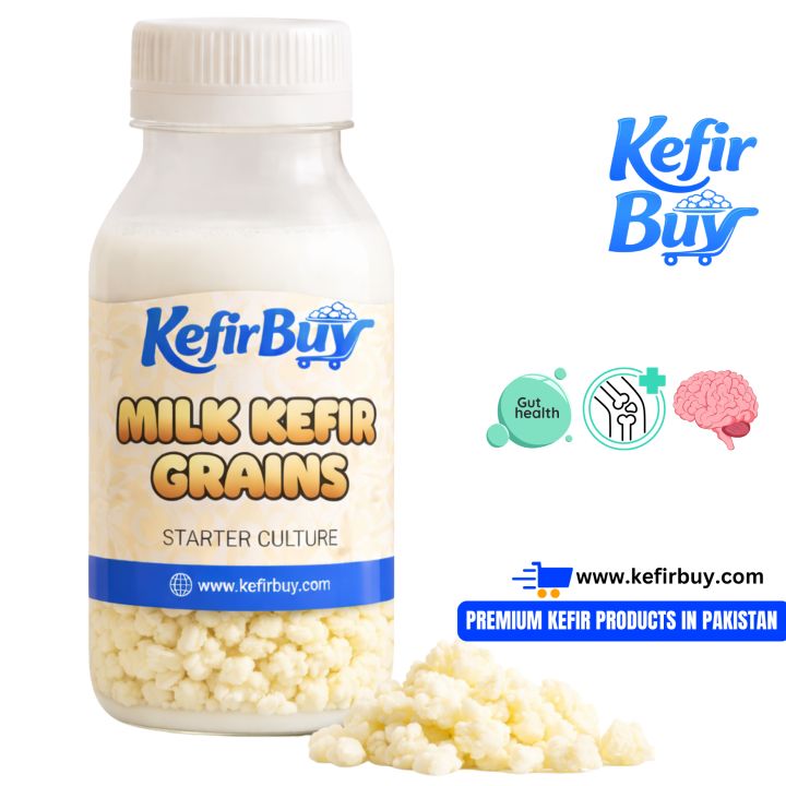 Active Milk Kefir Grains | Live Probiotic Culture for Homemade Kefir | Fresh & Reusable | KEFIRBUY Premium Authentic Milk Kefir Grains