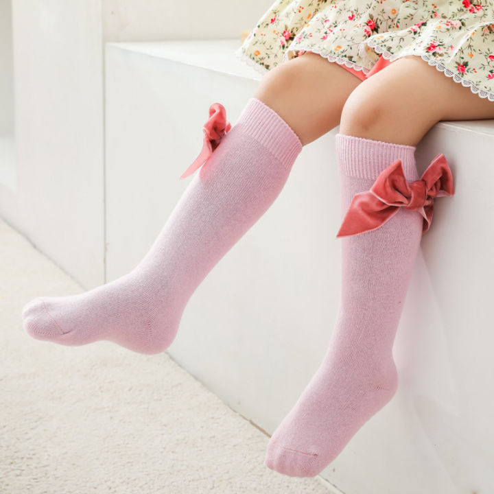 Winter%20Autumn%20Baby%20Girls%20Christmas%20Socks%20Bowknot%20Kids%20Knee%20High%20Long%20Sock%20Cotton%20Spanish%20Children%201-8%20Years%20Toddlers%20Tube%20Socks%20-%20Image%203