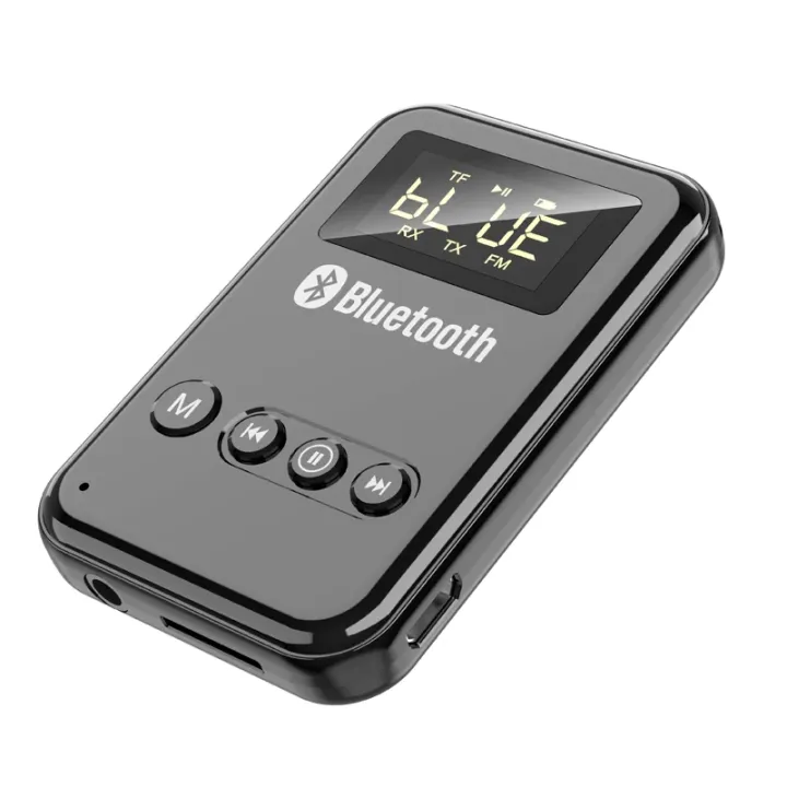 Bluetooth%205.0%20Receiver%20Transmitter%20LCD%20Wireless%20Adapter%203.5MM%20Jack%20AUX%20FM%20Car%20Kit%20Handsfree%20Call%20&%20Mic%20For%20PC%20TV%20Car%20kit%20Speaker%20-%20Image%207