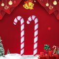 2Pcs Christmas Inflatable Walking Sticks Christmas Outdoor Candy Coloured Inflatable Walking Sticks Christmas Decoration. 