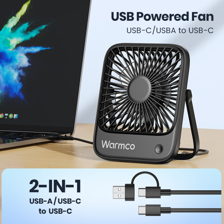 Warmco%20Mini%20USB%20Desk%20Fan%20Portable%20USB-C%20Fan%203-Speed%20Adjustable%20Quiet%20Small%20Personal%20Cooling%20Fan%20180%C2%B0%20Rotation%20for%20Home%20Travel%20-%20Image%202