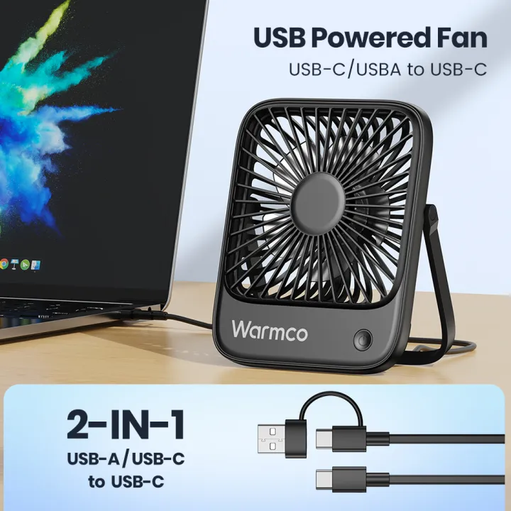 Warmco%20Mini%20USB%20Desk%20Fan%20Portable%20USB-C%20Fan%203-Speed%20Adjustable%20Quiet%20Small%20Personal%20Cooling%20Fan%20180%C2%B0%20Rotation%20for%20Home%20Travel%20-%20Image%202