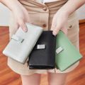New Women's Wallet Fashionable and Minimalist Short Zero Wallet Small and Fresh Three Layer Large Capacity PU LeatherCardSeatBag. 