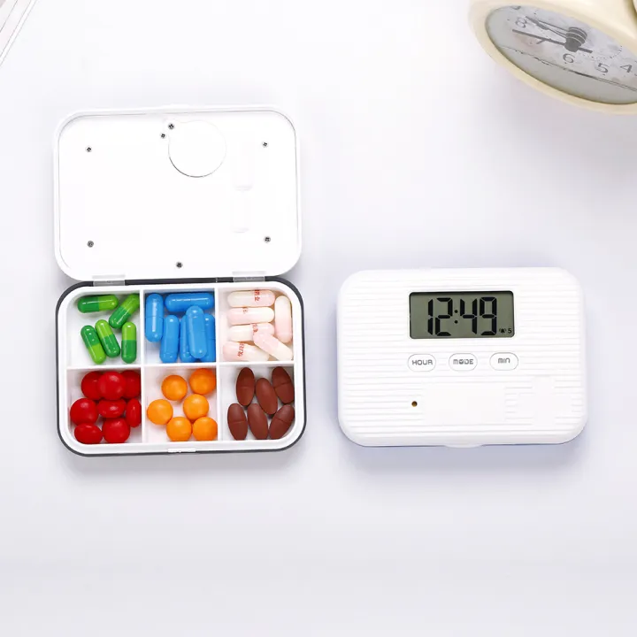Portable%20Smart%20Pill%20Box%20Timed%20Reminders%204/6%20Compartments%20Pill%20Organizer%20Electronic%20Reminder%20Pill%20Case%20with%20Timer%205-Group%20Alarm%20-%20Image%204