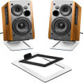 Speaker Base Bracket Enhance Spatial Sound Effects and Shock Absorption, For Computer Speakers Support and Desktop Audio Stand. 