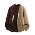 Men's Full Sleeves Knitted Design Sweater Tshirt  Men Plain Embroidery Knitting Fashion Formal & Casual Sweater For Men - Fashion. 