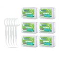 Dental Floss Pick 50 Pcs Box - Dental Floss Toothpick Interdental Cleaner Toothpick Flosser.