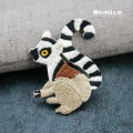 1 Piece Embroidery Animal Iron on Patch Cartoon Chameleon Hornbill Lemur Okapi Groundhog Platypus for Clothes DIY Applique.