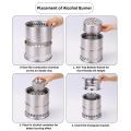 New Portable Outdoor Camping Stove Wood Burning Mini Lightweight Stainless Steel Foldable Stove Picnic BBQ Cooker Travel Tools. 
