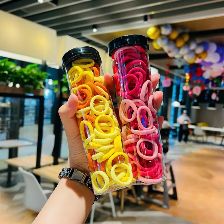 100pcs%20Color%20Simple%20to%20Hair%20High%20Elastic%20Hair%20Ring%20Women's%20Elegant%20Temperament%20Exquisite%20All-match%20Hair%20Ring%20Hair%20Accessories%20-%20Image%202