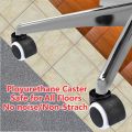 Office Chairs Castor Wheels 05PCS SET Replacement Soft Polyurethane Safe For All Types Floors. 
