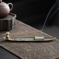 Creative Incense Holder Aromatherapy Ornament Incense Holder Boat Old Men Fishing Japanese Style Incense Stick Burner Home Decor.