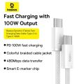 Baseus 100W Type C To USB C Cable For iPhone 15 PD Fast Charging Charger Cord For Macbook iPad 5A Fast USB C Wire.
