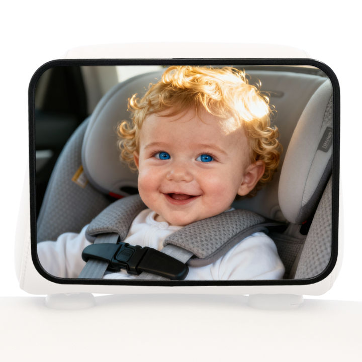 1pc Shatterproof Baby Car Mirror Car Safety Seat Rearview Mirror, Easy Install, Universal Fit
