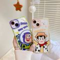 🔥Bustier light🔥Toy Story Buzz Lightyear Woody case iPhone 6 7 8 plus XS Max XR 11 pro Max 12 Pro Max 13 Pro Max 13 mini 12 mini case transparent cover. 