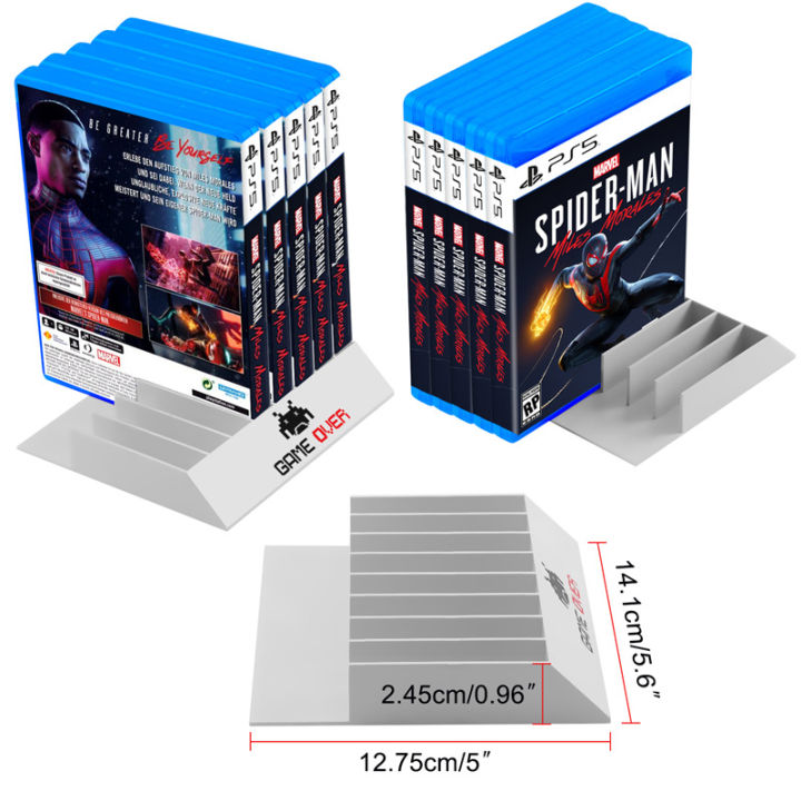 New%208%20in%201%20Game%20CD%20Card%20Storage%20Stand%20With%20Base%20Support%20Bracket%20for%20%20PS5%20PS4%20PS3%20Playstation%20Game%20Disc%20-%20Image%202