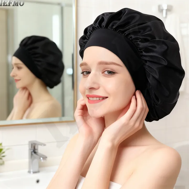 Extra%20Wide%20Soft%20Band%20Satin%20Sleep%20Cap%20Single-Layer%20Silk%20Bonnet%20Design%20for%20Long&Curly%20Stay-On%20Hair%20Night%20Hair%20Wrap%20for%20Women%20-%20Image%205