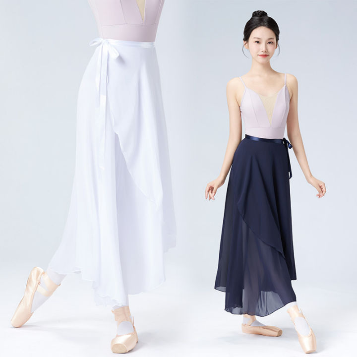 Women%20Long%20Chiffon%20Ballet%20Skirt%20Black%20Dance%20Wrap%20Skirts%20with%20Adjustable%20Tie%20Semi-sheer%20-%20Image%204