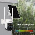 LS VISION 2K Dual Lens WIFI Solar Camera Outdoor 10X Optical Zoom Two-way Audio Color Night Vision Bulit-in Battery Security Cam. 