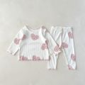 2psc Spring And Autumn Newborn Infant Baby Girls Suit Cartoon Long Sleeved Thread Cotton Kids Fashion Baby Clothing.
