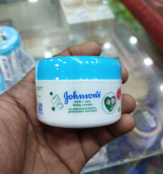 Johnson%E2%80%99s%20Baby%20Skincare%20Milk%20+%20Rice%20Cream%2050g%20(Made%20in%20Thailand)%20-%20Image%203