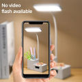 3000mAh Rechargeable Folding Table Lamp LED Touch Dimmable Study USB Reading Light Eye Protection Pen Holder Bedroom Night Light. 