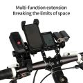 20cm Bicycle Handlebar Extended Bracket Bike Mount Bar Computer Holder Support Rack Alloy Stand Double Frame Bicycle Clip.