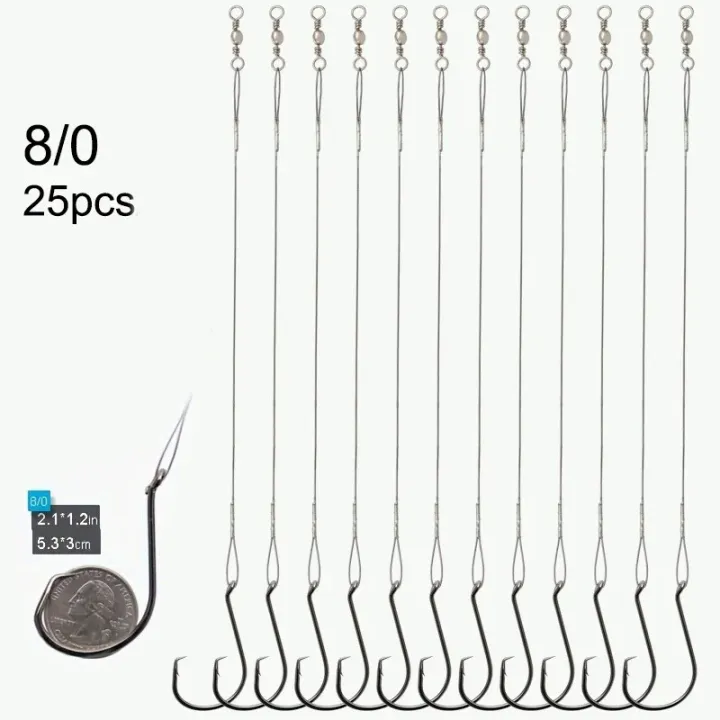 25pcs%20Saltwater%20Circle%20Hooks%20with%20Steel%20Wire%20Leader%2010/0-1/0%20Steel%20Circle%20Hook%20Rigs%20Circle%20Fishing%20Hooks%20Rig%20for%20Catfish%20Bass%20-%20Image%208