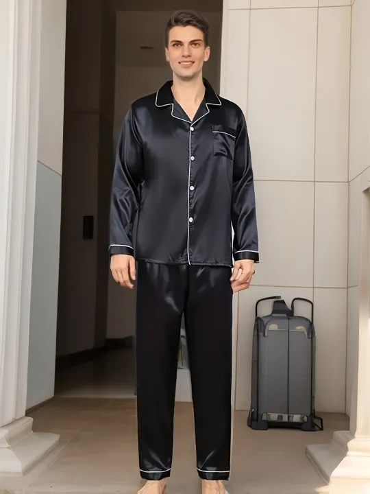 New%20Men%20Pajama%20Sets%20Sleepwear%20For%20Man%20Shirt%20Silk%20Long%20Sleeve%20Pyjama%20Male%20Sleeping%20Satin%20Home%20Night%20Wear%20Plus%20Size%20Loungewear%20-%20Image%203