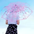 AllGood Cherry Blossom Transparent Folding Anti-UV Sun/Rain Umbrella HSN Tech. 