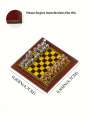 1 Set Dollhouse Miniature Chess Set Metal Non‑magnetic 1:6 1:12 Scale Mini Simulation Toy House Living Room Study Decor Ornament.