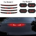 1PCS Halloween Car Stickers For Tesla Model 3 Y Personality High Mounted Brake Acrylic Projection Board Top Tail Light Emblem. 