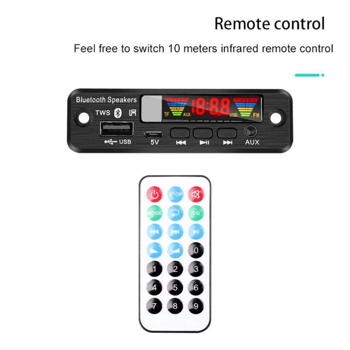 DC%205V%20Bluetooth%205.0%20APE%20MP3%20Decoder%20Board%20Handsfree%20TWS%20Wireless%20FM%20Radio%20MP3%20Player%20USB%20AUX%20TF%20FM%20Radio%20for%20Car%20Speaker%20-%20Image%203