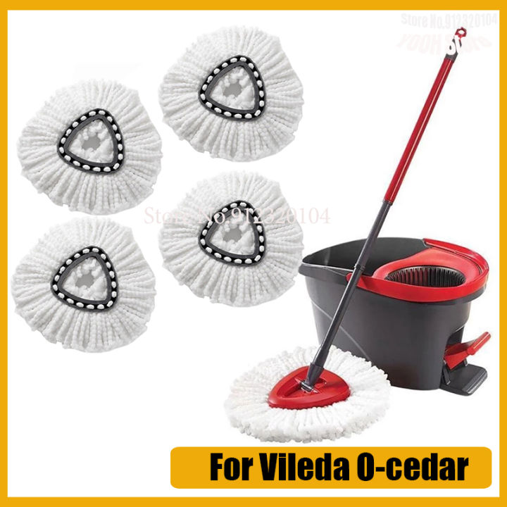 White Mop Head Cloth Replacement Microfiber Mop Refills Spin Mop Cloth