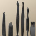 8/12/15/20/24pcs black Nail clipper set Pedicure knife Stainless steel Nail beauty tool Nail Care Trimmer Portable travel box. 