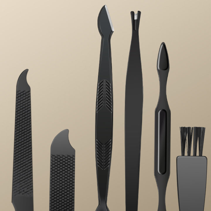 8/12/15/20/24pcs%20black%20Nail%20clipper%20set%20Pedicure%20knife%20Stainless%20steel%20Nail%20beauty%20tool%20Nail%20Care%20Trimmer%20Portable%20travel%20box%20-%20Image%206