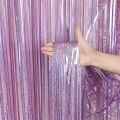 2 Meters Party Backdrop Curtains Glitter Gold Tinsel Fringe Foil Curtain Birthday Wedding Decoration Adult Anniversary Decor. 