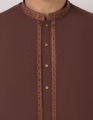 Junaid Jamshed Sticthed BROWN SEMI-FORMAL KAMEEZ SHALWAR For Men And Boys -Collection:2026- Designcode: JJKS-A-33873/S26/JJ10347-SF. 