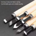 12-Piece Handmade Wood Carving Chisel Set - Woodworking Gouges & Knife Kit for Basic Cutting &Detailed Sculpting,DIY Craft Tools. 