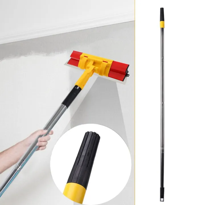 Tile Rods Telescopic Paint Roller Extension Pole Wall Tiles Window Cleaning Brush ...