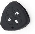 Silicone Remote Key Cover for Toyota Fortuner, Innova, Camry (Black) 3 Buttons. 