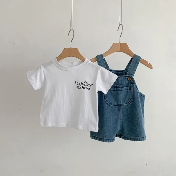 2024%20Summer%20Baby%20Clothing%20Set%20Toddler%20Girls%20Clothes%20Suit%20Infant%20Tee%20and%20Denim%20Overall%20%20Boys%20Outfit%20-%20Image%207