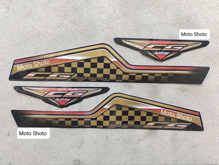 2024 Model Tanki Tapa Stickers Honda CG-125 Special Edition (Complete Set) -Black