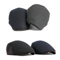 British Retro Beret Hat For Men Winter Thick Warm Woolen Newsboy Cap Fashion Outdoor Casual Cap.