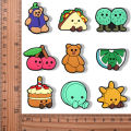 31Pcs food fruit Series Shoe Charms Plush Toy Shoes Accessorie Decoration Panda Clog Sandal Buckle Bithday Holiday Party .