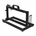 METALFISH ITX A4 Aluminum Open Frame Case, Vertical GPU, 240mm Cooler, Mini-ITX Compatible, DIY Gaming PC.