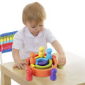 DIY children's wooden rainbow toy creative wood rainbow stacked balance blocks baby toy Montessori educational toys for children. 